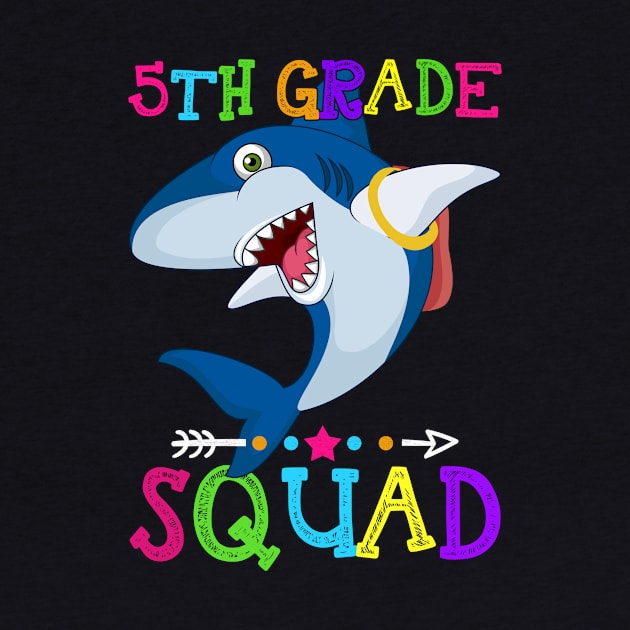 Shark Team 5th Grade Squad Teacher Back To School by kateeleone97023